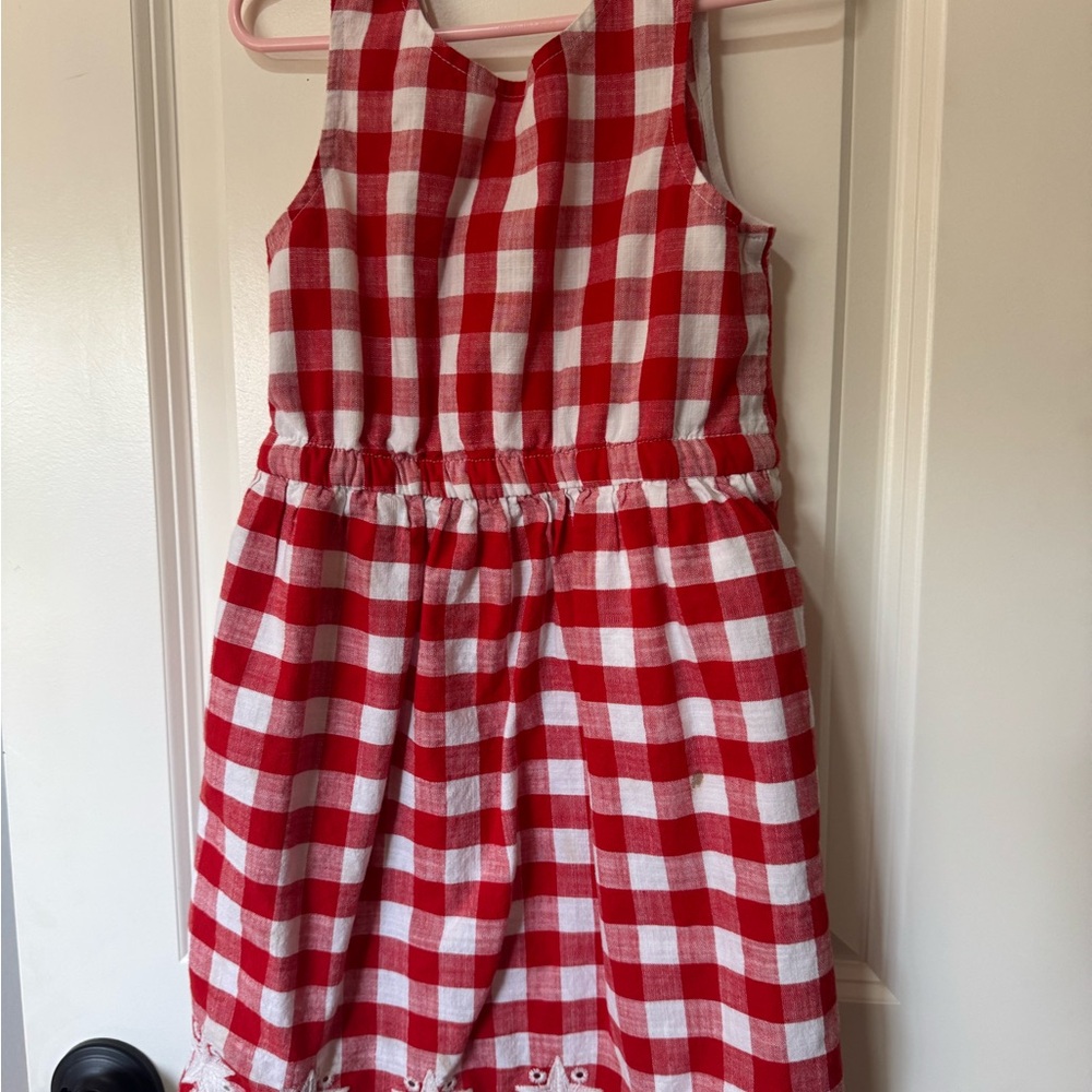 Cat & Jack Red and White Checkered Dress